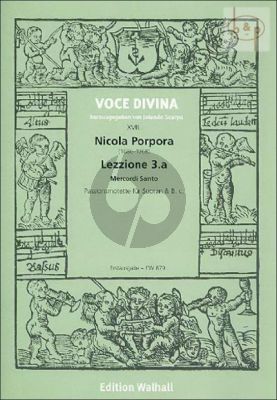 Lezzione 3.a Mercordi Santo (Passionsmotette) (Soprano-Basso (not exposed)