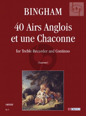 40 Airs Anglois et une Chaconne Treble Recorder-Bc