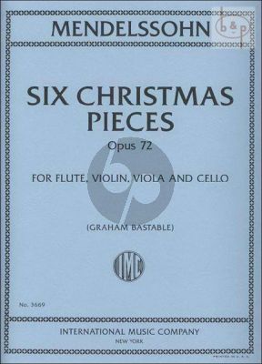 6 Christmas Pieces Op.72 (orig.piano) (Fl.-Vi.-Va.-Vc.)