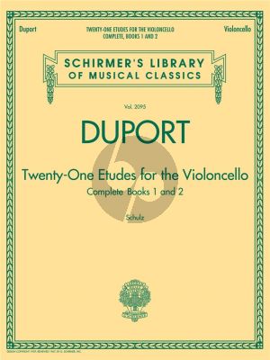 Duport 21 Studies for Cello (Vol.1 - 2 Complete) (Leo Schultz)