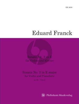 Franck Sonate No.3 E-dur Op.60 Violine-Klavier