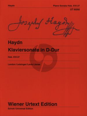 Haydn Sonata D-major Hob.XVI:37 for Piano (Edited by Landon-Leisinger fingering by Oswald Jones) (Wiener-Urtext)