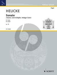 Heucke Sonata "Komm, Gott Schöpfer, Heiliger Geist" Op.78 Organ