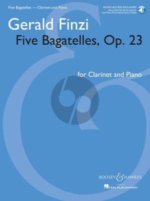 Finzi 5 Bagatelles Op.23 for Clarinet in Bb and Piano Book with Audio Online