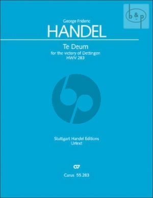 Dettinger Te Deum HWV 283 (Soli-Choir-Orch.) (Study Score)