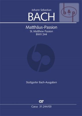 Matthaus Passion BWV 244 Soli-Choir-Orch. Vocal Score (germ.)