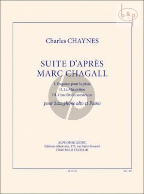 Suite d'apres Marc Chagall Alto Saxophone - Piano