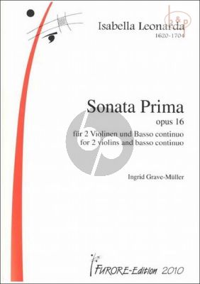 Sonata Prima Op.16 for 2 Violins and Bc