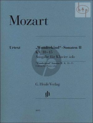 Mozart Wunderkind Sonaten Vol. 2 KV 10 - 15 Piano Solo Version (edited by Wolf-Dieter Seiffert) (Henle-Urtext)