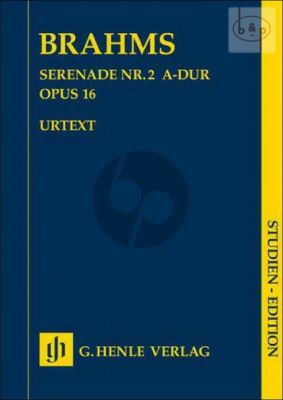 Brahms Serenade No.2 A-major Op.16 (Orch.) (Study Score) (edited by Michael Musgrave) (Henle-Urtext)