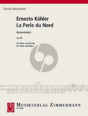 Kohler La Perle du Nord Op.86 Concertstuck fur Flote und Klavier