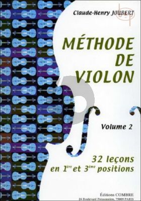Methode de Violon Vol.2 32 Lecons 1 - 3 pos.