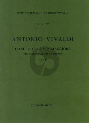 Vivaldi Concerto Si-bemolle RV 370 Violino-Archi-Cembalo