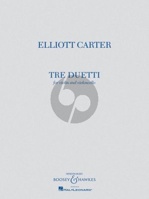 Carter 3 Duetti Violin-Violoncello (Score)
