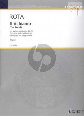Il Richiamo (The Recall)(Sopr.- 2 Vi.-Va.- 2 Vc.) (text by Rabindranath Tagore) (1923)