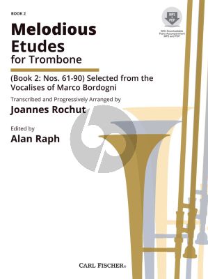 Rochut Melodious Etudes Vol.2 (Selected from the Vocalises of Marco Bordogni) Book with Audio Online (edited by Alan Raph)