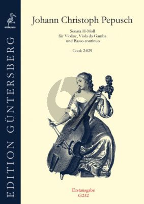 Pepusch Sonata B-minor (Cook 2:029) Violin-Viola da Gamba and Continuo (Score/Parts) (edited by von Zadow)