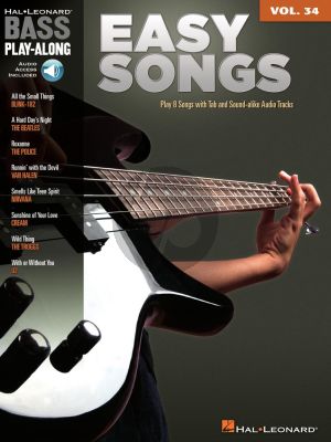 Easy Songs (Bass Play-Along Volume 34) (Book with Audio online)