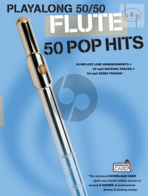 Playalong 50 / 50 Flute - 50 Pop Hits Book with Audio Online