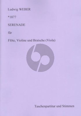 Weber Serenade for Flute. Violin and Viola Score and Parts