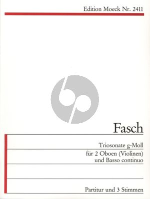 Fasch Triosonate g-moll 2 Oboen [Vi.] und Bc (Part./Stimmen) (Christian Schneider)