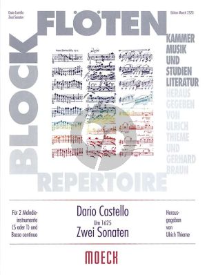 Castello 2 Sonatas (Sonata Terza & Quarta) (2 Melody Instr.[S/T]-Bc.) (edited by Ulrich Thieme)