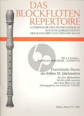 Franzosische Duette des frühen 18 Jahrhunderts 2 Altblockflöten (Ulrich Thieme)