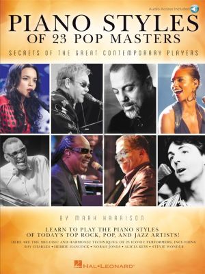 Harrison Piano Styles of 23 Pop Masters Book with Audio Online (Secrets of the Great Contemporary Players)