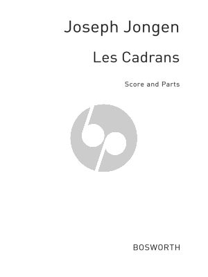Jongen Les Cadrans Soprano Voice-Piano and String Quartet Score/Parts
