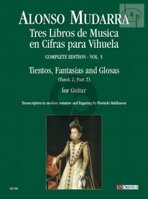 3 Libros de Musical en Cifras para Vihuela Vol.5 (Tientos-Fantasias and Glosas)