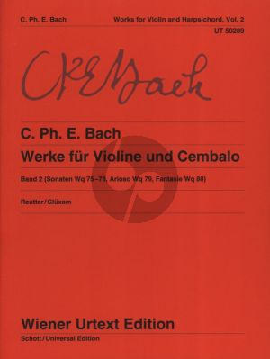 Bach Werke Vol.2 for Violin and Harpsichord (edited by Jochen Reutter and Dagmar Gluxam) (Wiener-Urtext)