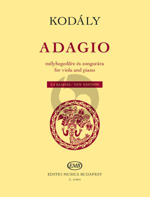 Kodaly Adagio (1905) New Edition for Viola and Piano