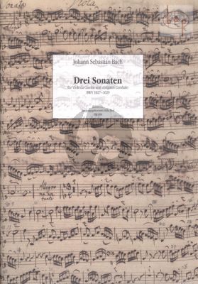 3 Sonaten BWV 1027 - 1029 (Viola da Gamba-obl. Cembalo)