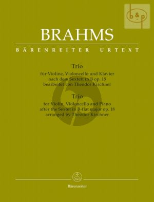 Trio (after the Sextet Op.18) (Vi.-Vc.-piano) (Score/Parts) (arr. by Theodor Kirchner)