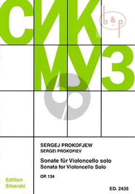 Prokofieff Sonata Op.134 fur Violoncello Solo (herausgegeben von Vladimir Blok)