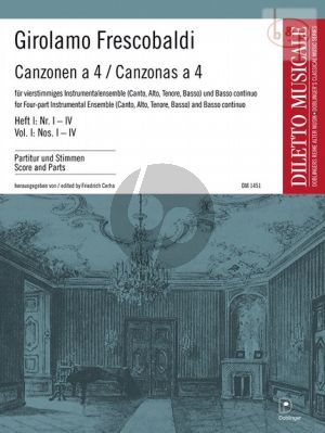 Canzonas a 4 Vol.1 (No.1 - 4) (4 Instr.[SATB]-Bc)