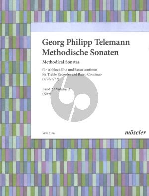Telemann Methodische Sonaten Vol. 2 Altblockflöte und Bc (1728 und 1732) (Martin Nitz)