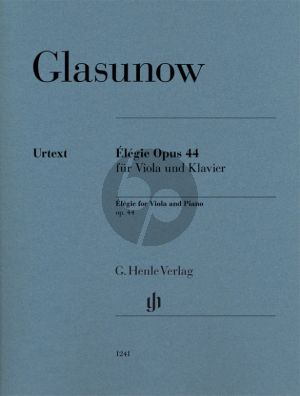 Glazunow Elegie Op.44 Viol and Piano (edited by Dominik Rahmer) (Henle-Urtext)