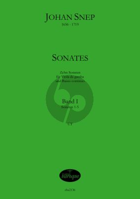 Snep 10 Sonaten Vol.1 (No.1 - 5) Viola da Gamba-Bc (edited by Jorg Jacobi)