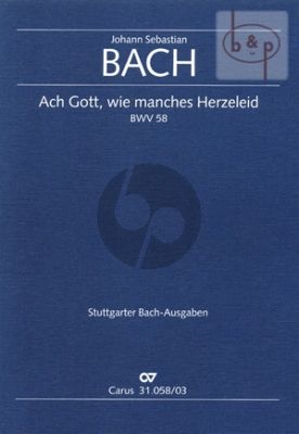 Kantate BWV 58 Ach Gott, wie manches Herzeleid (Fruhfassung) (Vocal Score)