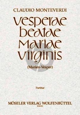 Monteverdi Vesperae Beatae Mariae Virginis Soli-Chor-Orchester Partitur (Gottfried Wolters)