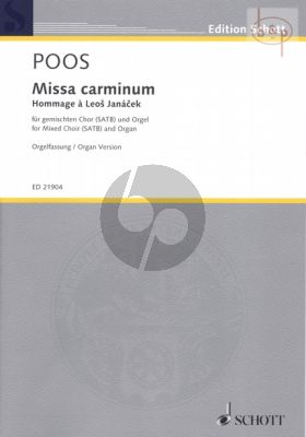 Missa carminum (Hommage a Leos Janacek) SATB-Organ - Organ Version