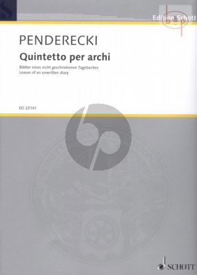 Quintetto per archi (Leaves of an unwritten diary)