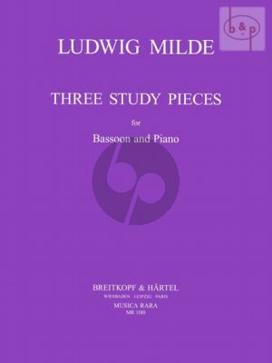 Milde 3 Study Pieces Bassoon-Piano (William Waterhouse)