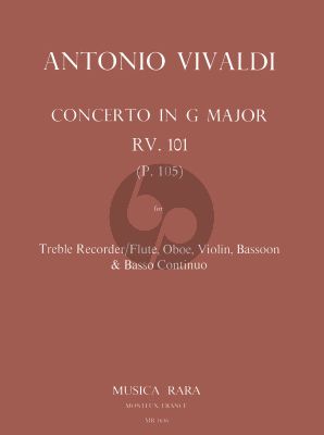Concerto G-major RV 101 Treble Rec.-Oboe-Vi.- Bassoon-Bc