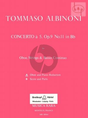 Concerto B-flat major Op.9 No.11 (Oboe-Str.-Bc)