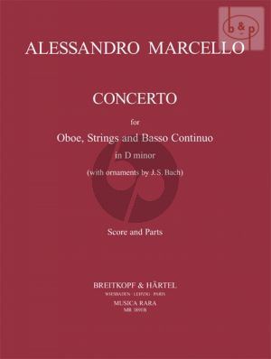 Marcello Concerto d-minor (with Bach's Ornaments) (Oboe-Str.-Bc) (piano red.) (Himie Voxman)