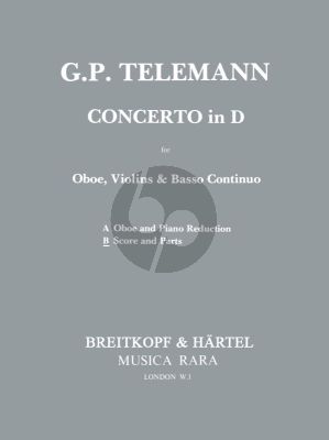 Telemann Konzert D-dur TWV 51:D5 Oboe-2 Violinen-Bc (KA) (Anders Wiklund)