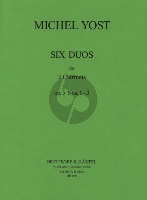 Yost 6 Duets Op. 5 No. 1 - 3 2 Clarinets (Parts)
