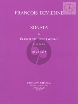 Devienne Sonata g-minor Op.24 No.5 Bassoon-Bc (Klaus Hubmann)